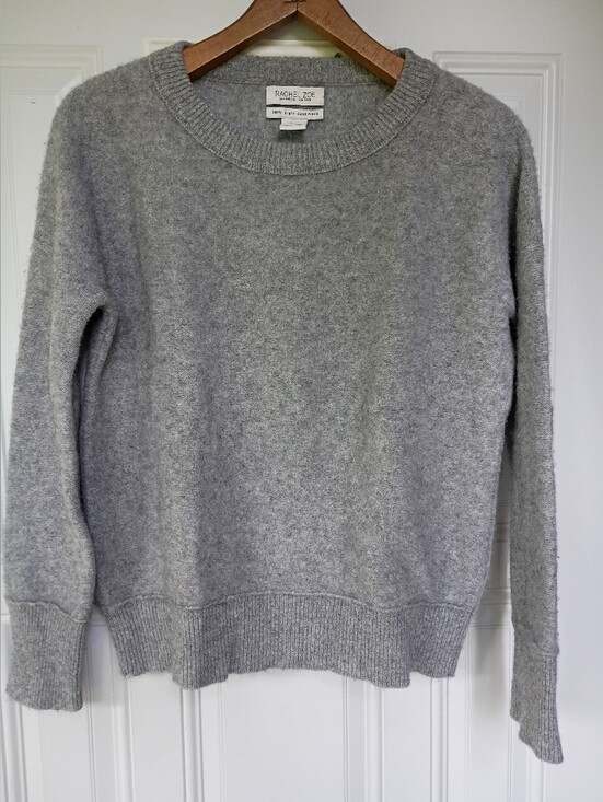 Rachel Zoe Sweaters - Rachel Zoe 2-Ply Cashmere Sweater Grey Pullover Knit Women Sz Small